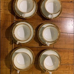 Noritake 6 cups and 6 saucers